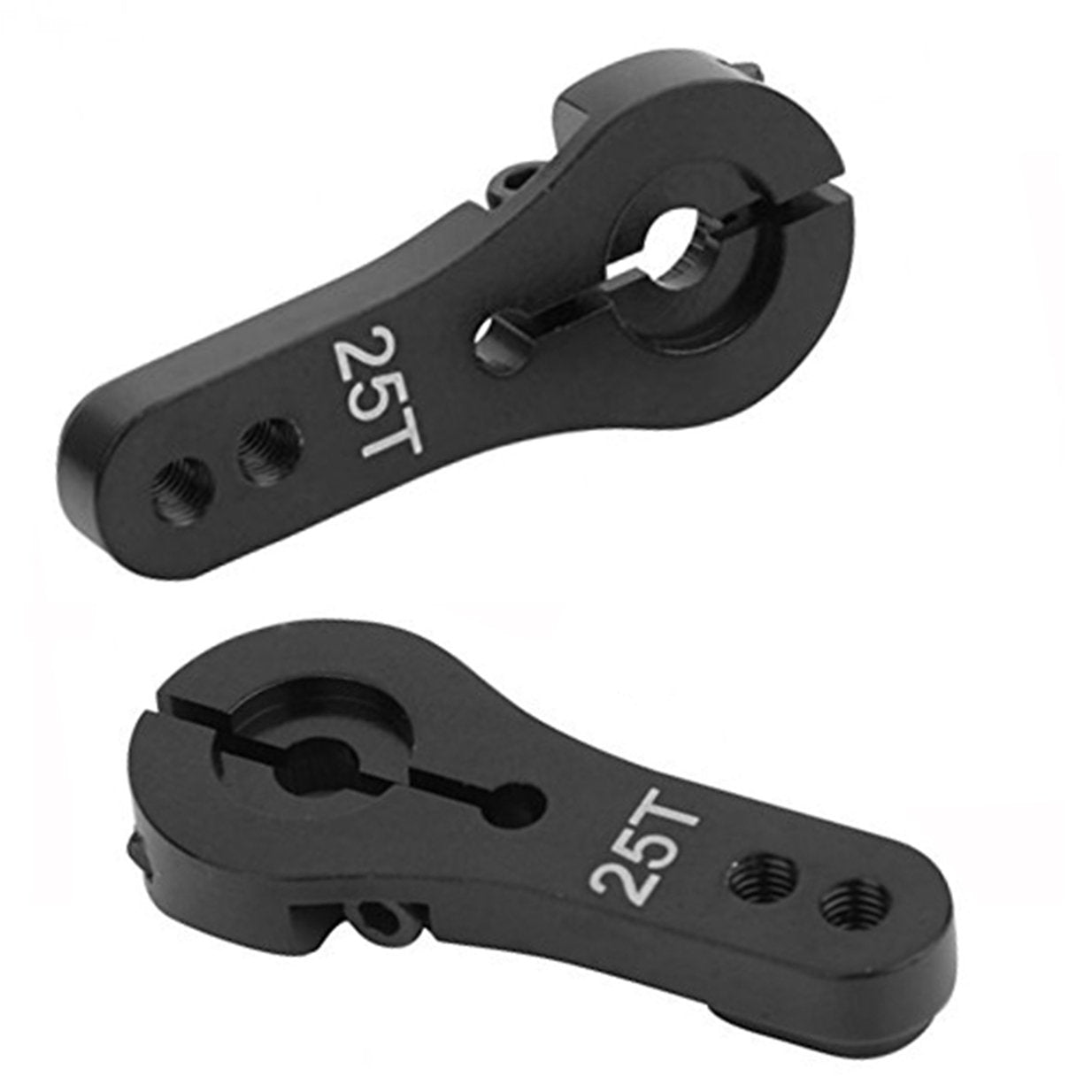 5 Pack Sharegoo 25T Aluminum Servo Horns M3 Threads Metal Steering Arm For Rc Car Truck Buggy Airplane-Black