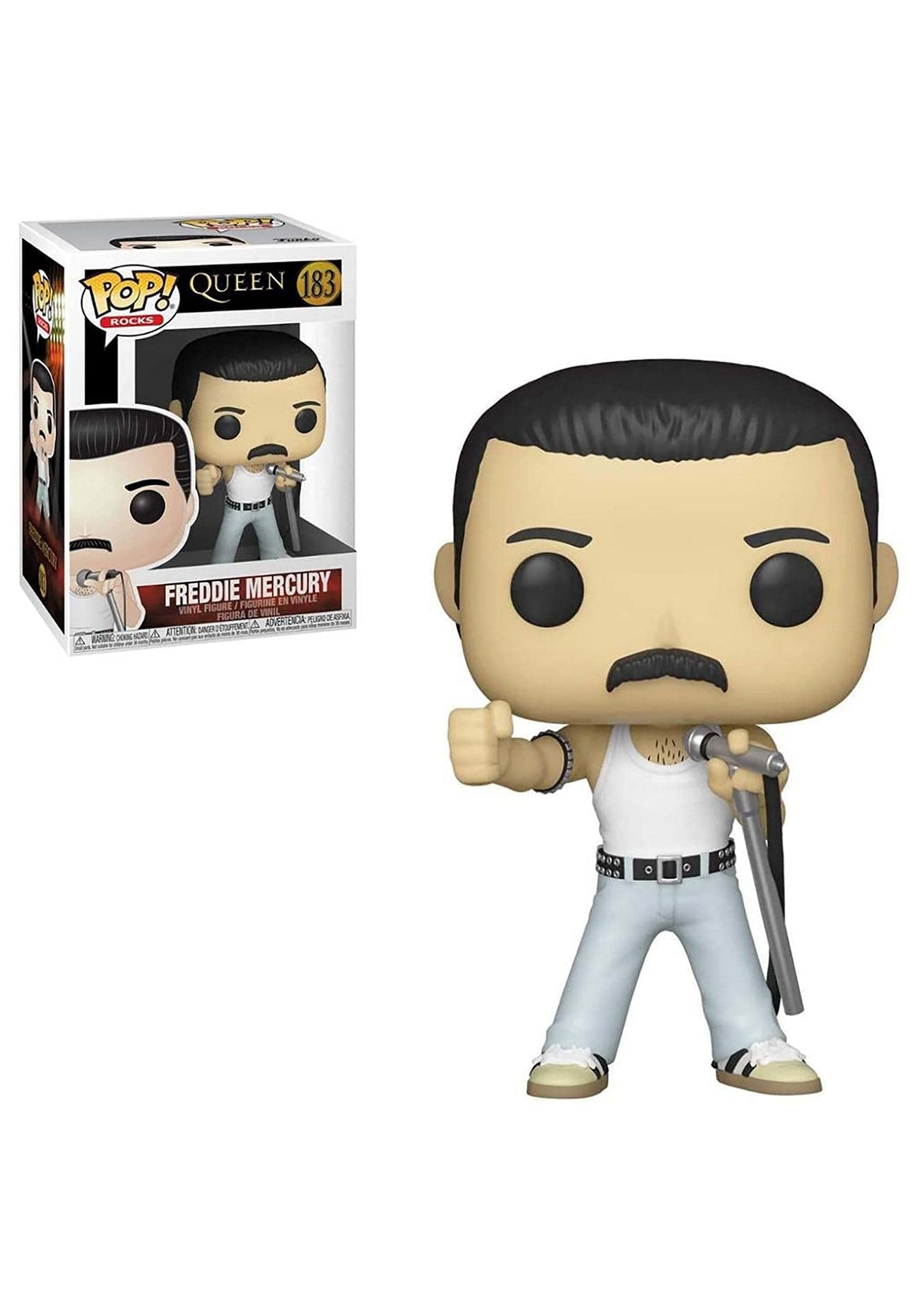 Funko POP Rocks Freddie Mercury Radio Gaga 1985 Vinyl Figure, 3.75 inches, Multicolor, Model 33735