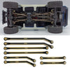 WEFEINO Aluminum Heightened Link Steering Link Set for 1/24 Axial SCX24 AXI00005 RC Crawler Car (Black)