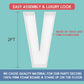 2Ft Letter V Mosaic Balloon Frame Letter Diy Fillable Letters Kit For Birthday Party Wedding Backdrop Decor
