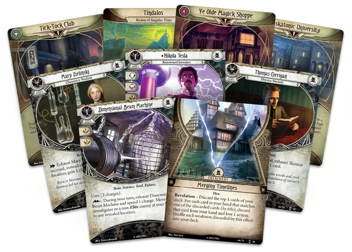 Asmodee Arkham Horror The Card Game Machinations Through Time Expansion - Unravel A Chronological Conundrum, Lovecraftian Cooper