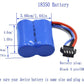 Blomiky 2 Pack 7.4V (2 x 3.7V) 600mAh Li-ion Battery with SM-4P Plug for Old Version UDI008 UD08 UDI001 Venom Speed RC Boat UDI0