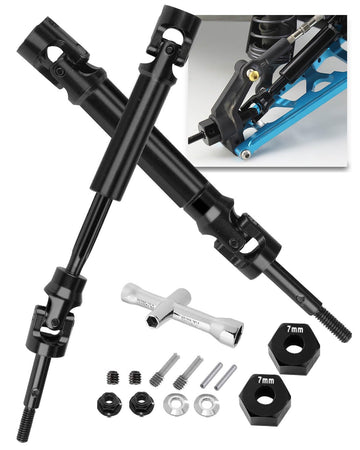 2PCS Rear Stainless Steel Drive Shaft CVD Upgrades Part for 1/10 Stampede VXL 4X4 2WD,Rustler VXL 4X4 2WD,Slash VXL 4X4 2WD,Hoss