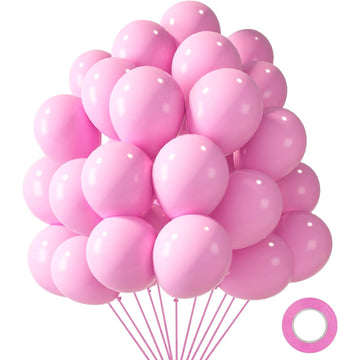 Lovestown 110Pcs Light Pink Latex Balloons, 12 Inch Pastel Pink Helium Balloons Party Balloons Arch With Ribbon For Engagement Birthday Baby Shower Wedding Gender Reveal Party Decorations