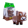 Minecraft Mega Squishme Series 4, Collectible Squishy Toy (Brown Mooshroom Cow)
