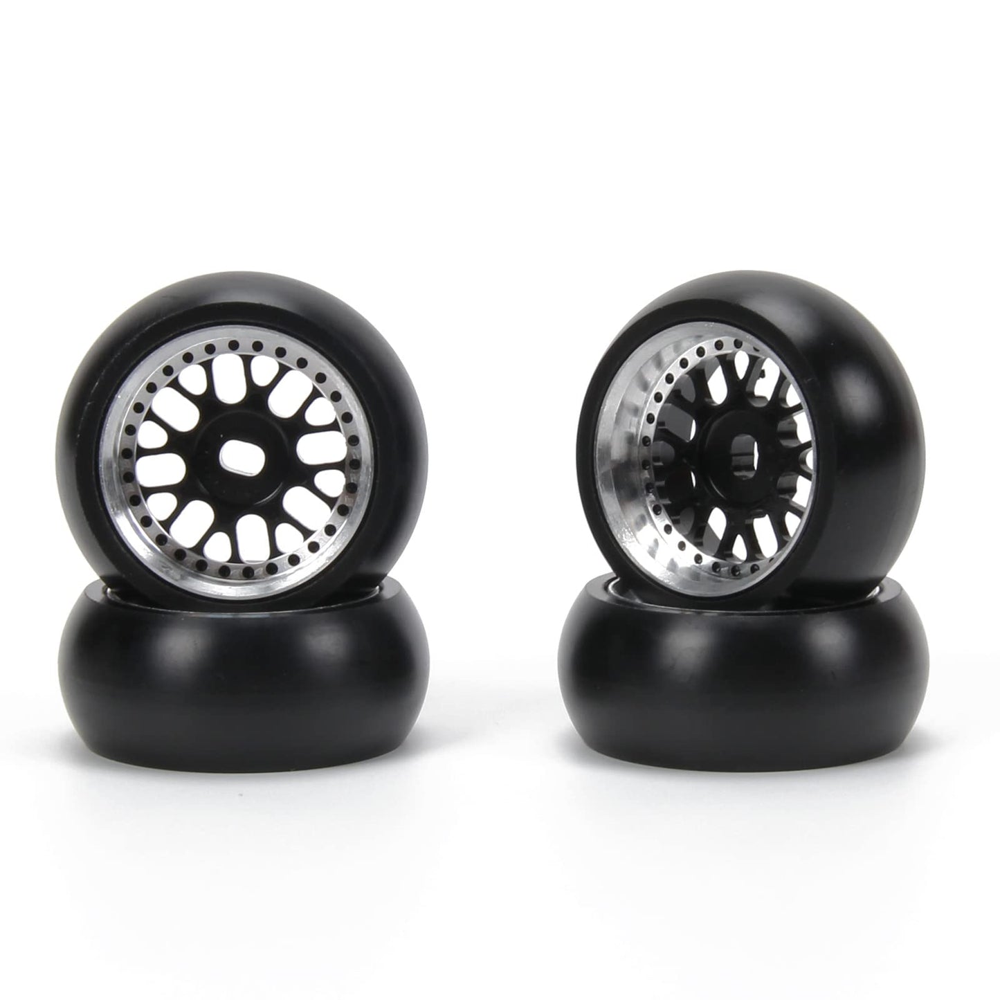 RCAWD RC Rims & Tires for 1/28 Wltoys Kyosho Mini-Z, Mini-Q, Mini-D, K969 K989 P929 Drift Rally Upgrades, No More Glue RC Wheel 