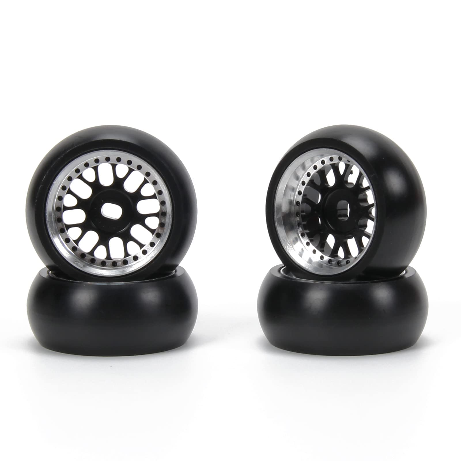 RCAWD RC Rims & Tires for 1/28 Wltoys Kyosho Mini-Z, Mini-Q, Mini-D, K969 K989 P929 Drift Rally Upgrades, No More Glue RC Wheel 