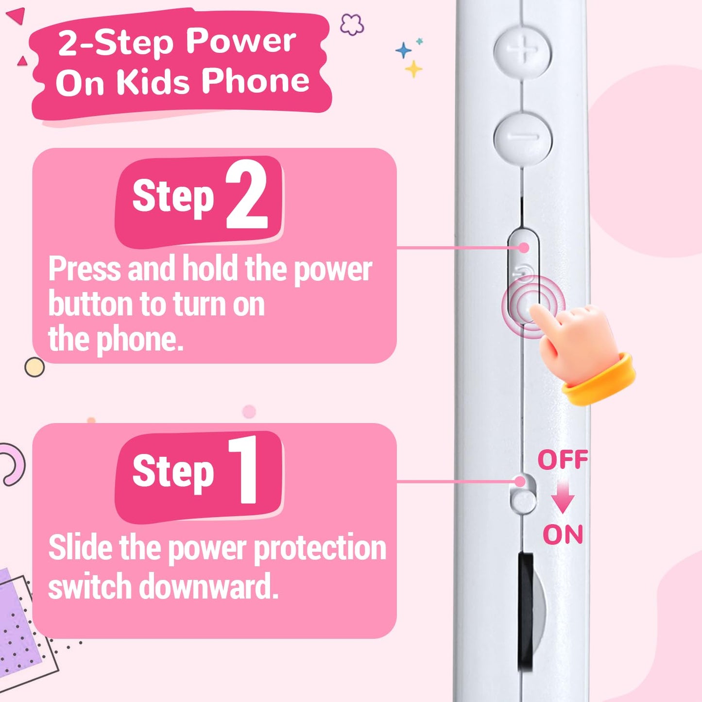 Gocina Kids Smart Phone For Girls - Christmas Birthday Gift Toy For Age 3-8, 2.8'' Touchscreen Toddler Cell Phone With 32G Sd Ca