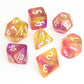 Vvpesca Orange Glitter Dnd Dice Set Of 7 - Polyhedral Dice Set For D&D, Dungeons And Dragons, Role Playing Games, Mtg, Coc, Rpgs