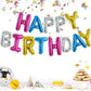 TONIFUL 16 Inch 4 Color Mylar Foil Birthday Balloons Banner Happy Birthday Balloon Letters for Adults & Girls Boys Kids Birthday