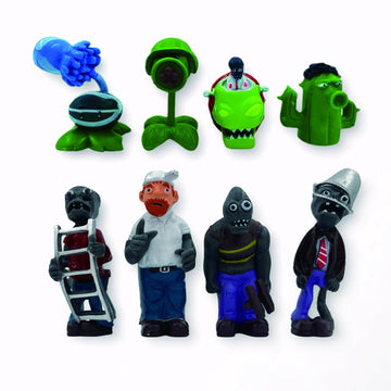 Dyharnsty 8Pcs Plants Vs Zombies Toys Set Zombies Figures Pvz Toys Cupcake Figures, Birthday And Party Gifts