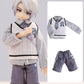 Ymy23 Ymy25 Ob22 Ob24 Doll Clothes Shirt Tie Waistcoat Boys Uniform Set Doll Body Clothes Blythe (Curry)