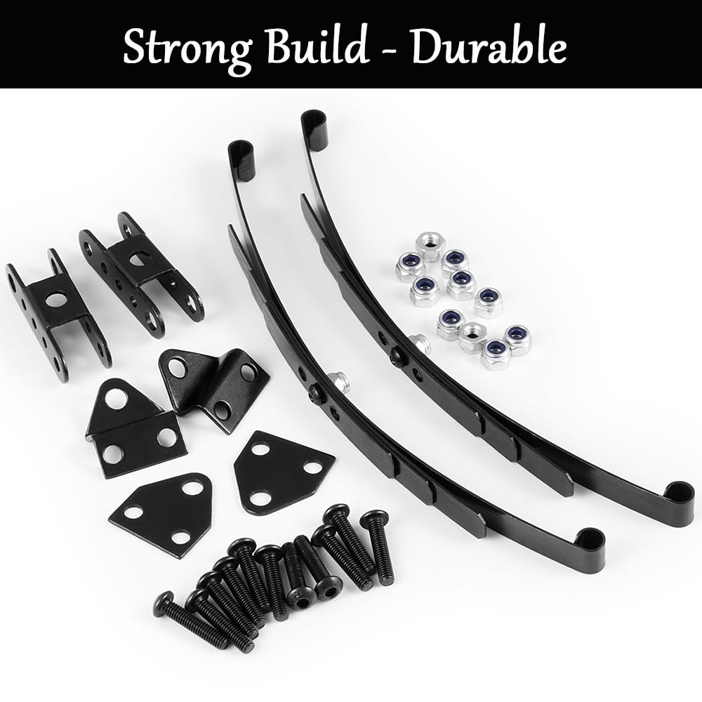 MOHERO Steel Leaf Springs Set HighLift Chassis Leaf Spring Suspension Set for 1/10 RC D90 Crawler Car Upgrade Parts