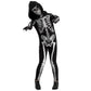 Cupohus [2023 Size Update Halloween Costume, Skeleton Costume Bodysuit Jumpsuit - Scary Black And White Costume, Unisex, Creepy