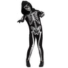 Cupohus [2023 Size Update Halloween Costume, Skeleton Costume Bodysuit Jumpsuit - Scary Black And White Costume, Unisex, Creepy