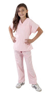 M&M Scrubs Super Soft Children Scrub Set Kids Dress Up (2/3, Pink)