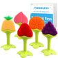 Tinabless Teething Toys - 5 Pack Infant Silicone Teethers, BPA-Free, Multicolor, Freezer Safe