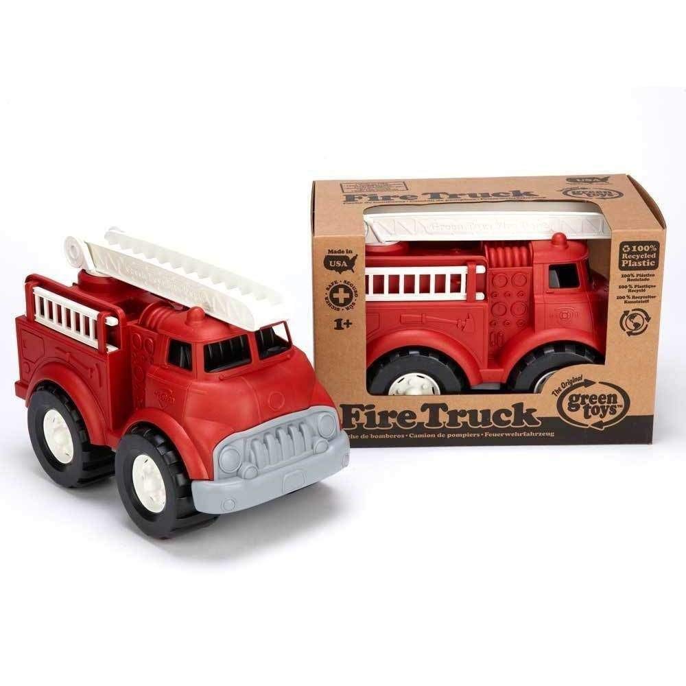 Green Toys Fire Truck - BPA Free, Phthalates Free Imaginative Play Toy for Improving Fine Motor, Gross Motor Skills. Toys for Ki