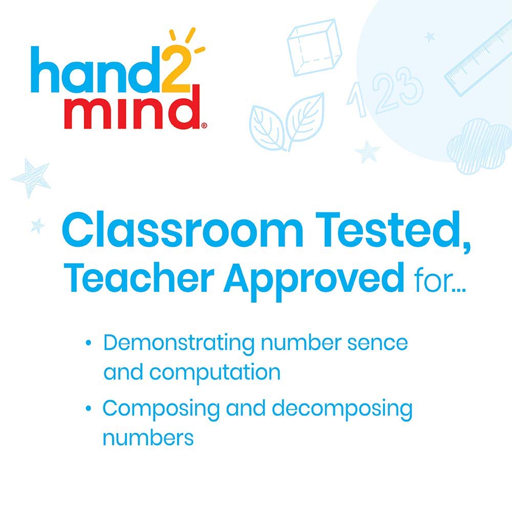 Hand2Mind Foam Rekenrods Ten Frame Boards, Subitizing Math Games, Ten Frame Math Manipulatives, Counting Manipulatives, 10 Frame Math, Rekenrek For Kids Math (4 Ten Frames And 40 Math Counters)