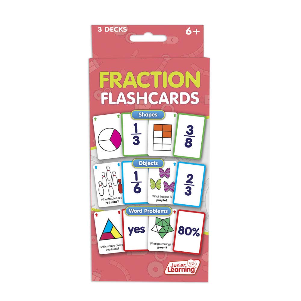 Junior Learning Fraction Flashcards, Multi
