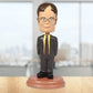 Cleaky Dwight Schrute Bobblehead - The Office Merchandise, Resin, Brown, Model mmeb-023, Perfect Gift for Fans