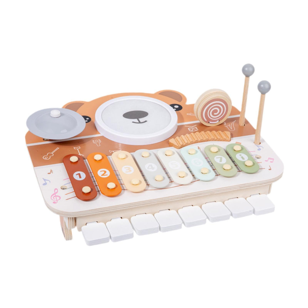 BnfXylophone Drum Set Sensory Toy For Boy Girl Ages 3 4 5 6 Years Old Preschool|Musical Instruments & Gear|Percussion|Drums|Sets