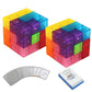 2-Pack Wtohobby Magnetic Soma Cube Block- Children's Educational Toys Magnetic Tiles for Kids Stress Relief Toy Puzzle Cubes to Develops Intelligence  Ideal for Birthday Gifts (Crystal  2 Pack)