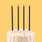 CAKE CODE 24-Count Black Long Thin Birthday Candles, Cake Candles, Birthday Parties, Wedding Decorations, Party Candles