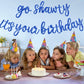 Beishida Blue Go Shawty It'S Your Birthday Banner -11.4Feet, No Diy - Hip Hop Theme Glitter Happy Birthday Banner - Pre-Strung -