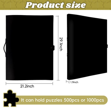Ymnlwz Puzzle Storage 1000 Pieces, Large-Capacity With 20 Transparent Pockets, Portable, Dustproof And Stain-Proof - Perfect For