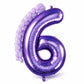 Charnoel Kpop Number 6 Balloons 40 Inch Purple Foil Birthday Balloons Kpop Themed Party Decorations for Cartoon Birthday Party B