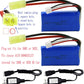 Blomiky 2 Pack 7.4V 1200mAh 8.88Wh Li-PO Battery and 2 USB Charger Cable Replacement for 1/18 Scale 9310 9300 9301E 9302E 9303E