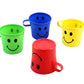 Dependable Industries inc. Essentials 4 Pack Plastic Smiley Face Plastic Mug BPA Free Party Favor Drinking Cup