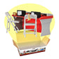 Red & Gray Commentator Table Playset For Wrestling Action Figures