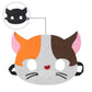 Jtnohx Felt Animal Masks, 10 Pcs Halloween Mask, Animal Costume For Birthday Party Supplies (Cat Mask)