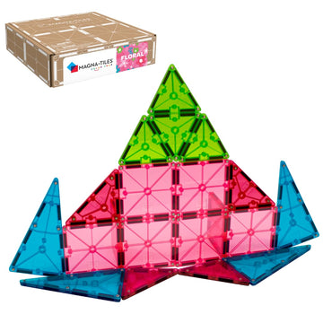 Magna-Tiles Color Shop Floral 20-Piece Magnetic Construction Set, The Original Magnetic Building Brand