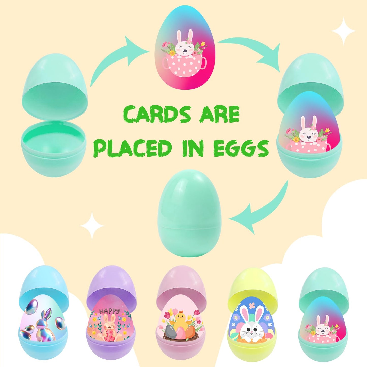 Blesky 60 Pack Easter Egg Tokens For Kids,Easter Reward Tokens Easter Prizes Stuffers Coins For Egg Hunt Prizes Easter Egg Fille