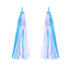 Vorcool 1 Pair Bike Handlebar Streamers Bicycle Grips Colorful Polyester Streamers Tassel Ribbons Children Baby Carrier Accessories (Blue)