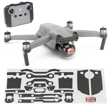 Wrapgrade Skin Compatible with DJI Air 2S | Accent Color A (Army Green)