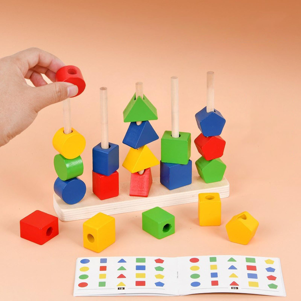 Bnf Montessori Toys Set Learning Activities Playing Wooden Beads Sequencing Toys Baby | Toys For Baby | Developmental Baby Toys