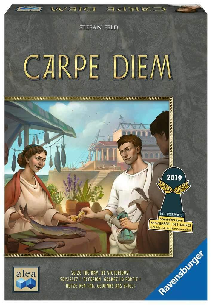 Ravensburger Carpe Diem Strategy Board Game - 2019 Nominee for Ages 10+, Gray, Wood, Model ALE26919