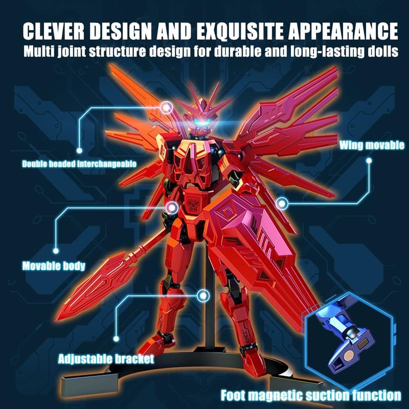 T13 Action Figure 2-Pack Set  Titan 13 Robot 3D Printed Already Assembled Collectible Toy with Dummy 13 Figure for 6 7 8 9 10 11 12 Years old Kids Gift  Titan13 & T-13 Model Kit for Kids & mature-themeds