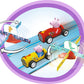 Carrera First Peppa Pig - Kids Granprix Slot Car Race Track With Spinners - Includes Peppa Pig And George Cars - Battery-Powered Beginner Racing Set For Kids Ages 3 Years And Up
