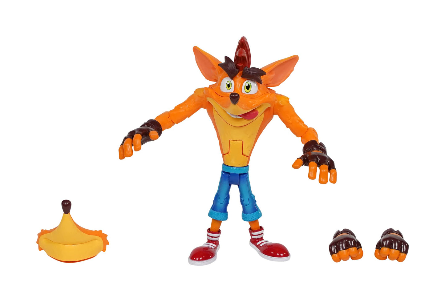 Crash Bandicoot Deluxe Edition Action Figure | 16.5cm | 16 Points of Articulation | Multi-color Collectible Toy