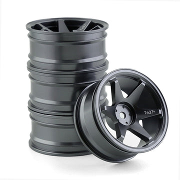 Chanmoo 1/10 Rc On Road Wheels Rims 12Mm Hex Alloy Aluminum Drift Hubs For 1:10 Rally Racing Car Tires Tamiya Tt01 Tt02 Xv01 Ta0