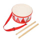 Zoomella Double Side Hand Drum Playing With Mallet For Supplies Kindergarten Presents Red|Developmental Baby Toys|Baby