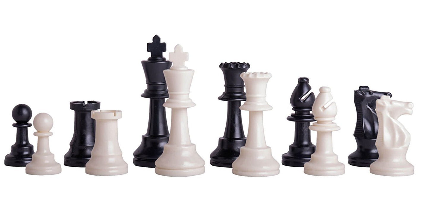 Deluxe Chess Set Combination - Triple Weighted - By Us Chess Federation (Forest Green)