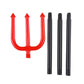 Hillban 6 Pcs Halloween Devil Costume Set Include Sequin Red Horns Headband Devil Tail Bowtie Devil Wings Long Gloves Devil Fork