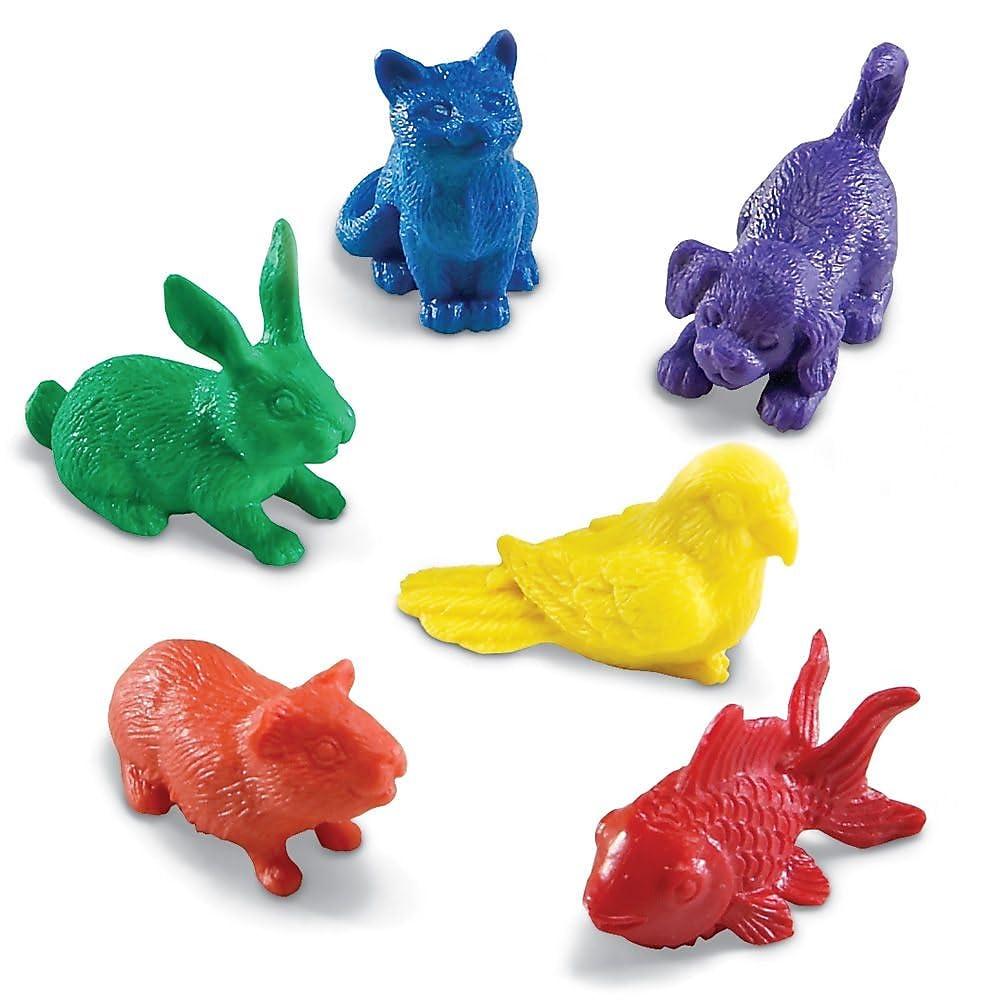 Learning Resources Domestic Pets Counters - Educational Sorting Toy, 72 Pieces, Multicolor, Plastic, Model LER0780