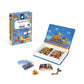Janod Magnetic Racers Vehicle Game - 69 pcs, Cardboard, Multi-color, Ages 3+, Model J02715